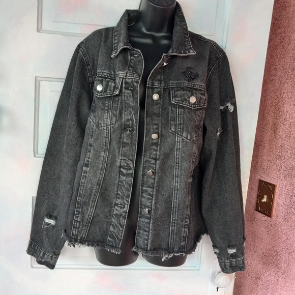 OG Addams Family customized OOAK hand-stitched distressed jacket! Sold - Picture 3 of 7